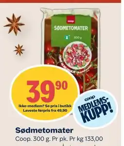 Coop Mega Sødmetomater, Medlemspris tilbud