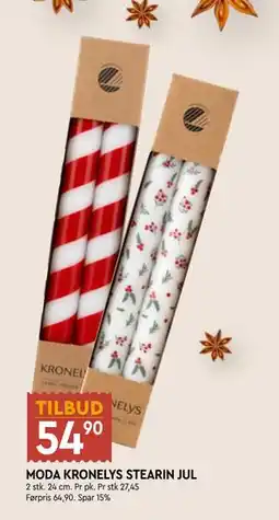 Coop Mega MODA KRONELYS STEARIN JUL tilbud