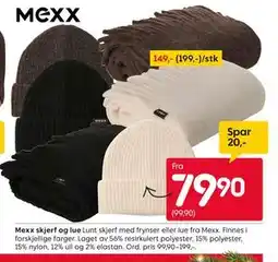 Rusta Mexx skjerf og lue tilbud