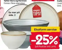 Rusta Elsaform servise tilbud