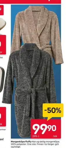 Rusta Morgenkåpe Fluffy tilbud