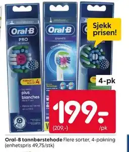 Rusta Oral-B tannbørstehode tilbud