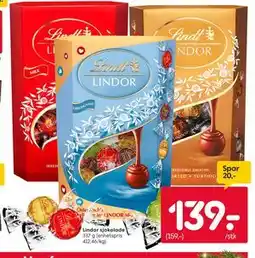 Rusta Lindor sjokolade tilbud