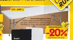 Rusta Sammenleggbart bord tilbud