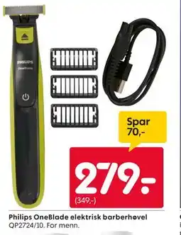 Rusta Philips OneBlade elektrisk barberhøvel tilbud