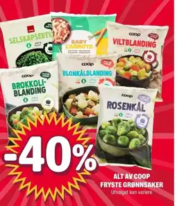 Coop Extra Alt av coop fryste grønnsaker tilbud