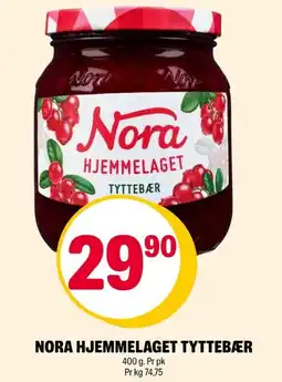 Coop Extra Nora hjemmelaget tyttebær tilbud