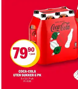 Coop Extra Coca-cola uten sukker 6 pk tilbud