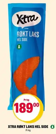 Coop Extra Xtra røkt laks hel side tilbud