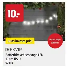 Jula Batteridrevet lysslynge LED 1,9 m IP20 tilbud