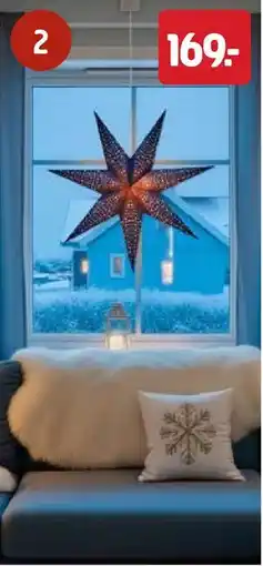 Jula Blå adventsstjerne Ø60 cm E14 tilbud