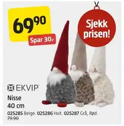 Jula Nisse 40 cm tilbud