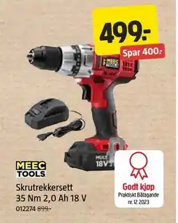 Jula Skrutrekkersett 35 Nm 2,0 Ah 18 V tilbud