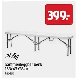 Jula Sammenleggbar benk 183x43x28 cm tilbud