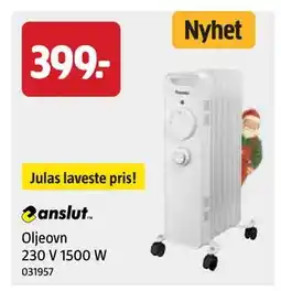 Jula Oljeovn 230 V 1500 W tilbud