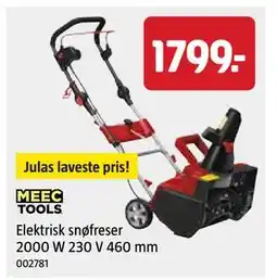 Jula Elektrisk snøfreser 2000 W 230 V 460 mm tilbud