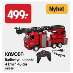 Jula Radiostyrt brannbil 4 km/h 46 cm tilbud