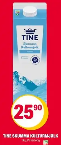 Coop Extra Tine skumma kulturmjølk tilbud