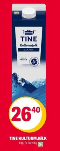 Coop Extra Tine kulturmjølk tilbud