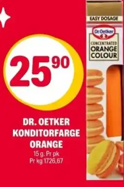 Coop Extra Dr. oetker konditorfarge orange tilbud