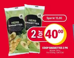 Coop Extra Coop baguettes 2 pk tilbud