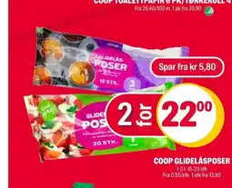 Coop Extra Coop glidelåsposer tilbud
