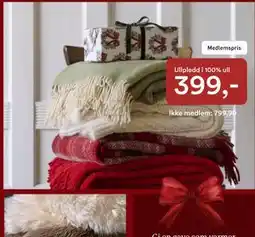 Kid Interiør Ullpleddi 100% ull tilbud