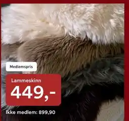 Kid Interiør Lammeskinn tilbud