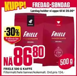 Europris FRIELE 500 G KAFFE tilbud