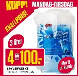 Europris SPYLERVÆSKE tilbud