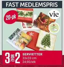 Europris SERVIETTER tilbud