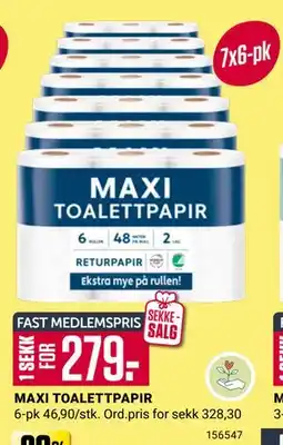 Europris MAXI TOALETTPAPIR, Medlemspris tilbud
