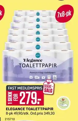 Europris ELEGANCE TOALETTPAPIR, Medlemspris tilbud