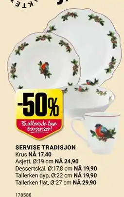 Europris SERVISE TRADISJON tilbud