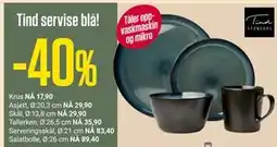 Europris Tind servise blå! tilbud