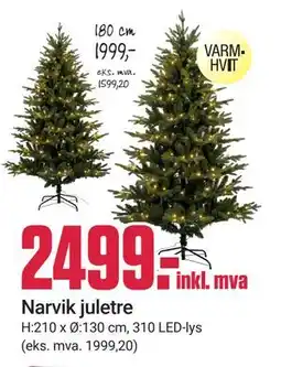 Europris Narvik juletre tilbud