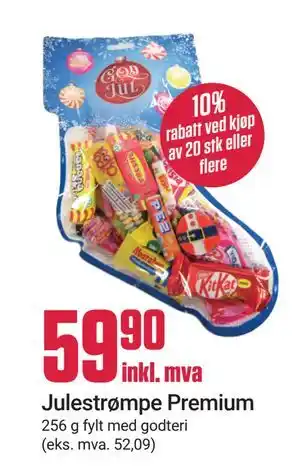 Europris Julestrømpe Premium tilbud