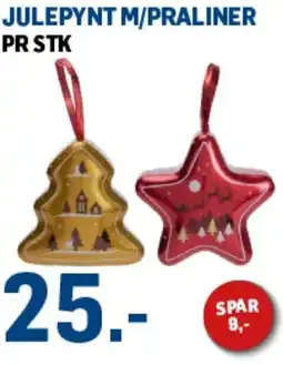 Price Lagerbutikk Julepynt m/praliner tilbud