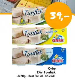 Havaristen ORBE Div tunfisk tilbud