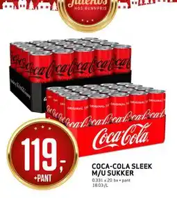Bunnpris COCA-COLA SLEEK M/U SUKKER tilbud
