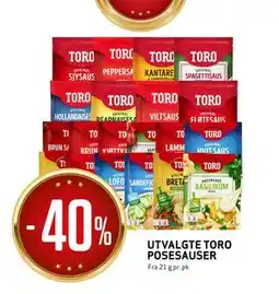Bunnpris UTVALGTE TORO POSESAUSER tilbud