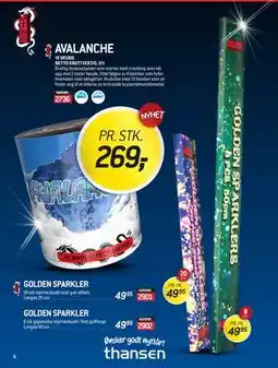 Thansen GOLDEN SPARKLER tilbud