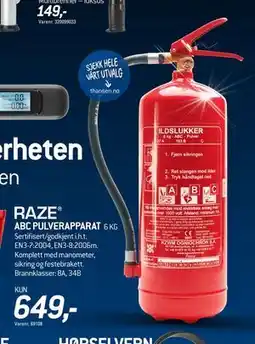 Thansen ABC PULVERAPPARAT tilbud