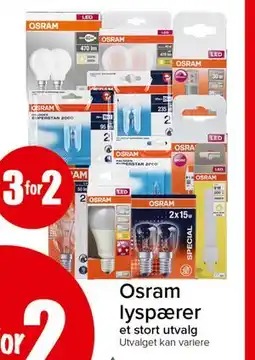 Spar Osram lyspærer tilbud