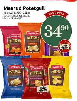 Nærbutikken Maarud Potetgull tilbud