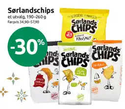 Nærbutikken Sørlandschips tilbud