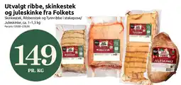 Nærbutikken Utvalgt ribbe, skinkestek og juleskinke fra Folkets tilbud