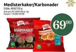 Nærbutikken Gilde Medisterkaker/Karbonader tilbud