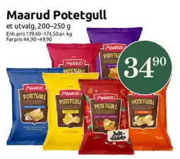 Nærbutikken Maarud Potetgull tilbud