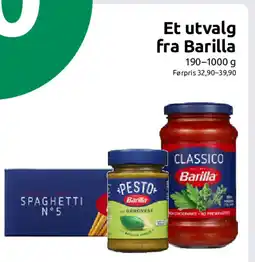 Nærbutikken Et utvalg fra Barilla tilbud
